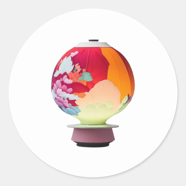 Japanese Lamp Classic Round Sticker (Front)