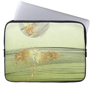 Japanese landscape background laptop sleeve