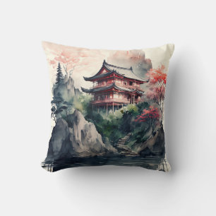 Japanese landscape cushion