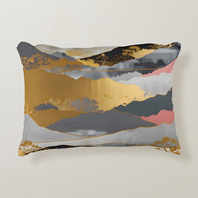 Japanese Landscape Decorative Cushion (Front)