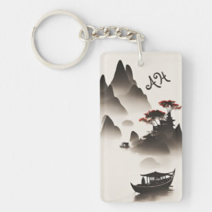 Japanese landscape - key ring