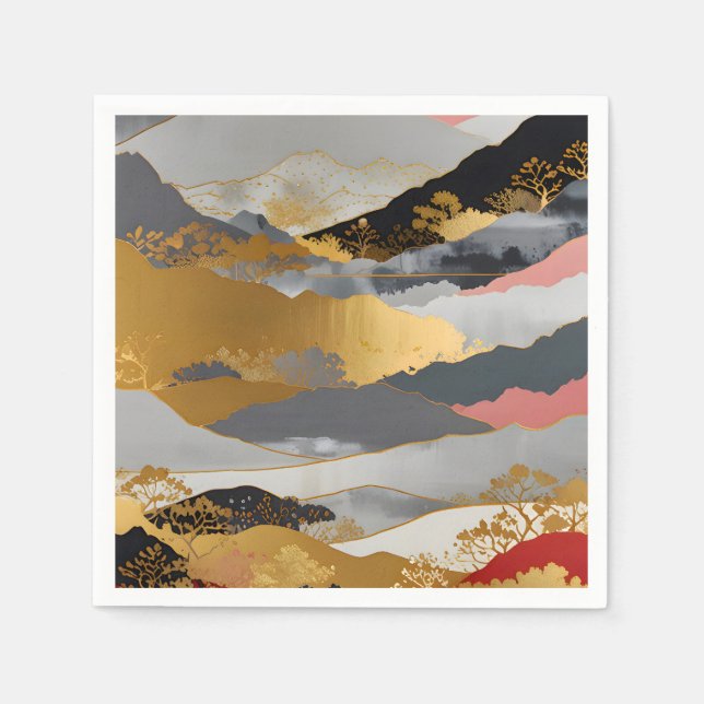 Japanese Landscape Napkin (Front)