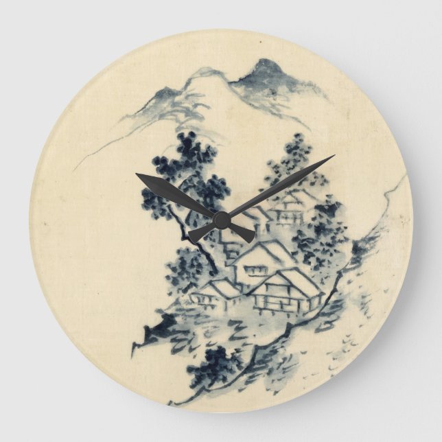 Japanese landscape Wall Clock (Front)