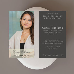 Japanese language teacher Photo Business Card