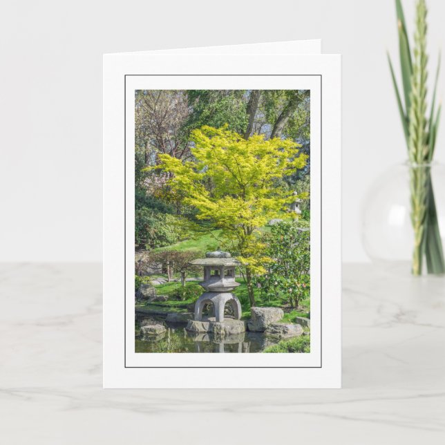 Japanese lantern greeting card (Front)