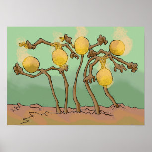 japanese-lantern-slime fungus poster