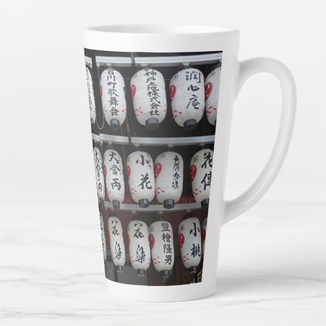 Japanese Lanterns Latte Mug (Right)