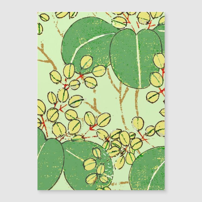 Japanese Leaf Floral Botanical Art Pattern (Front)