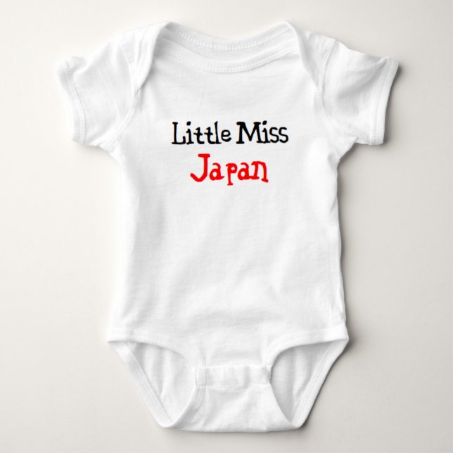 japanese little miss baby bodysuit (Front)