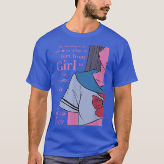 Japanese LoFi Girl Anime Character  Japan Aestheti T-Shirt