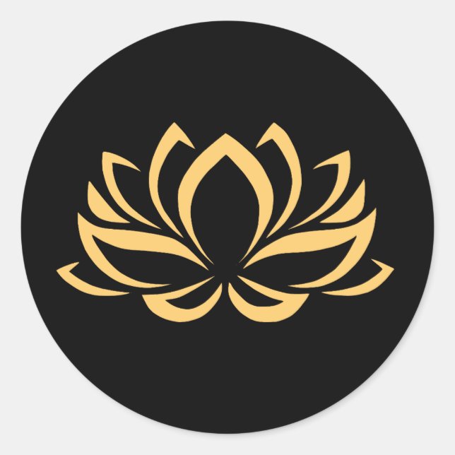Japanese Lotus Flower Blossom Classic Round Sticker (Front)
