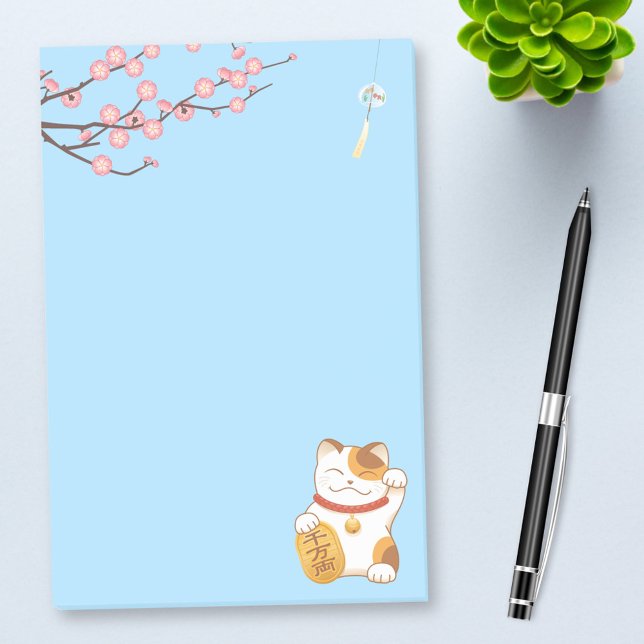 Japanese Lucky Calico Cat, Maneki Neko Post-it Notes (Creator Uploaded)