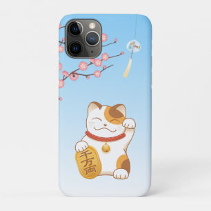 Japanese Lucky Cat, Calico Maneki Neko iPhone 11 Pro Case