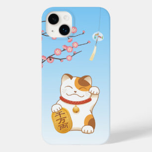 Japanese Lucky Cat, Calico Maneki Neko Case-Mate iPhone 14 Plus Case