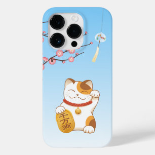 Japanese Lucky Cat, Calico Maneki Neko Case-Mate iPhone 14 Pro Case