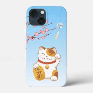 Japanese Lucky Cat, Calico Maneki Neko iPhone 13 Mini Case