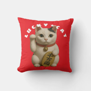 Japanese Lucky Cat Charm Cushion