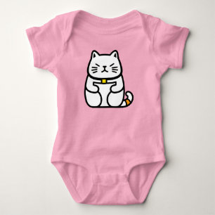 Japanese Lucky Cat or Maneki-Neko Baby Bodysuit