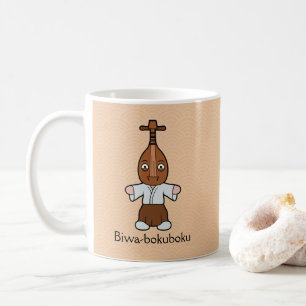 Japanese Lute Man Biwa-bokuboku: Cartoon Yokai Coffee Mug