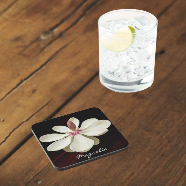 Japanese Magnolia Blossom Floral Coaster (In Situ)