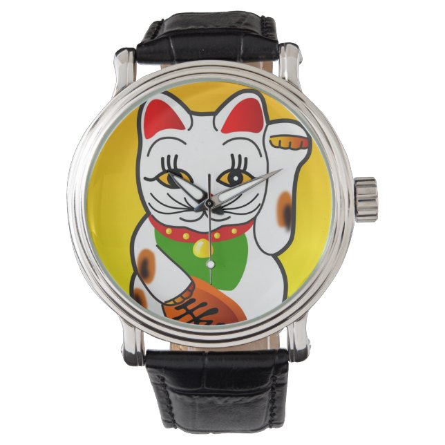 Japanese Maneki Neko Watch (Front)