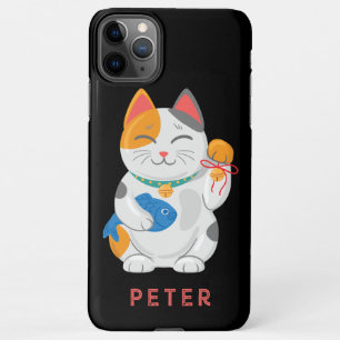Japanese Maneki Neko White Cat, good luck symbol iPhone 11Pro Max Case