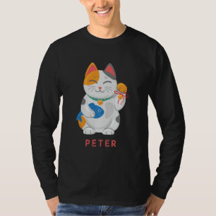 Japanese Maneki Neko White Cat, good luck symbol T-Shirt