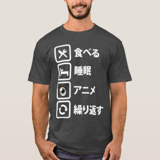 Japanese Manga Anime Eat Sleep Anime Repeat gift T-Shirt