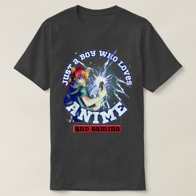 Japanese Manga Otaku Boys Japan Gaming Kawaii Game T-Shirt (Design Front)
