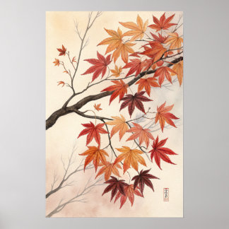Japanese Maple Autumn Poster
