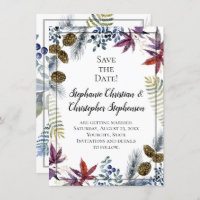 Japanese Maple Floral Watercolor Wedding