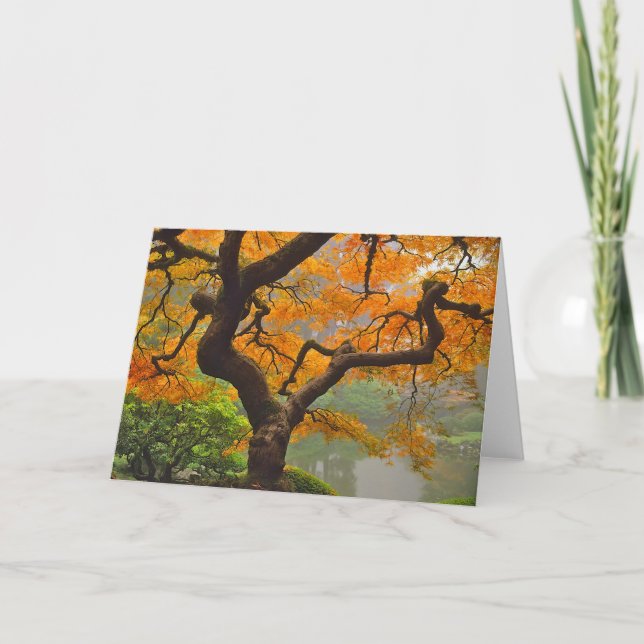 Japanese Maple Greeting Card (Front)