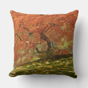 Japanese maple in fall colour cushion