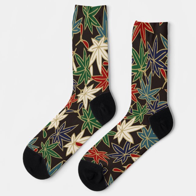 Japanese Maple Leaf Socks (Left)