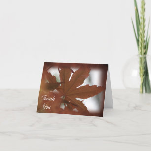 Japanese Maple Leaf Thank You Card
