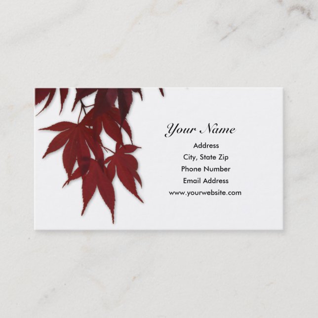 Japanese Maple Leave Business Card (Front)