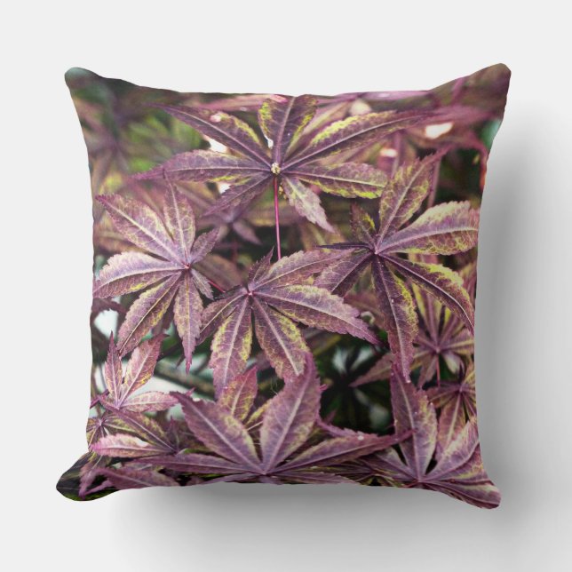 Japanese Maple Leaves Cushion (Front)