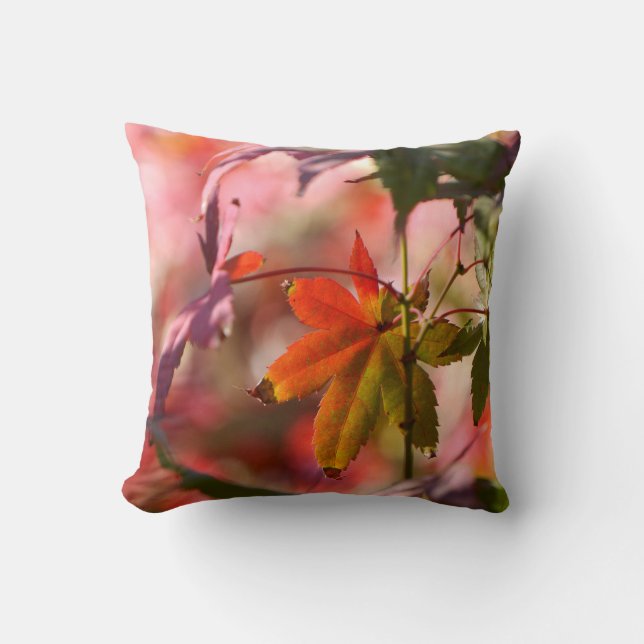 Japanese Maple Leaves Cushion (Front)