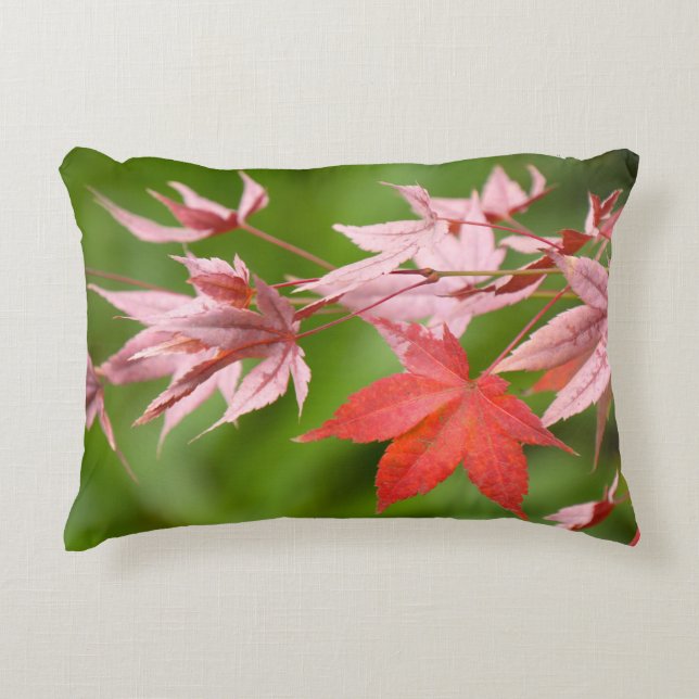 Japanese Maple Leaves Decorative Cushion (Front)