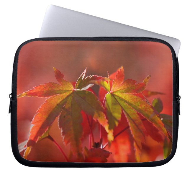 Japanese Maple Leaves Laptop Sleeve (Front)