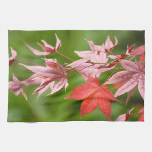 Japanese Maple Leaves Tea Towel