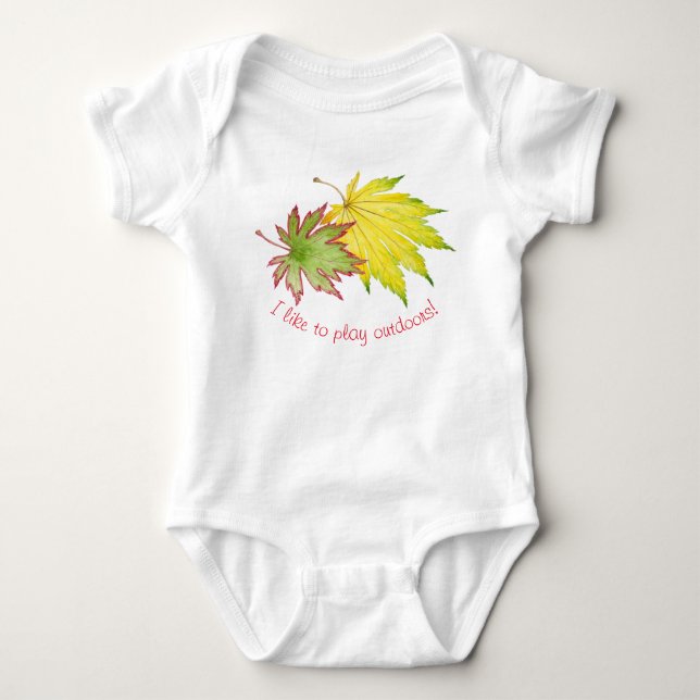 Japanese Maple on a Baby Bodysuit (Front)