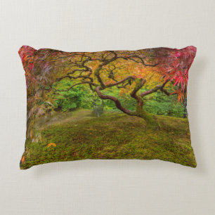 Japanese maple tree in autumn colour decorative cushion