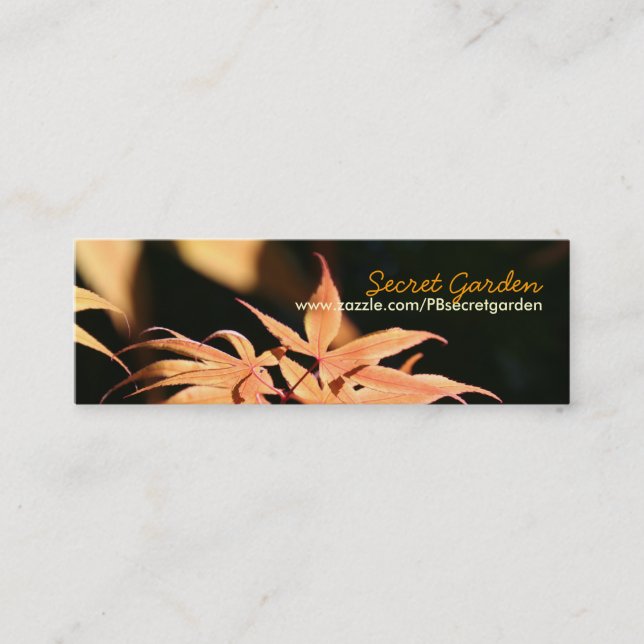 Japanese Maples 7 Floral Photography Mini Business Card (Front)