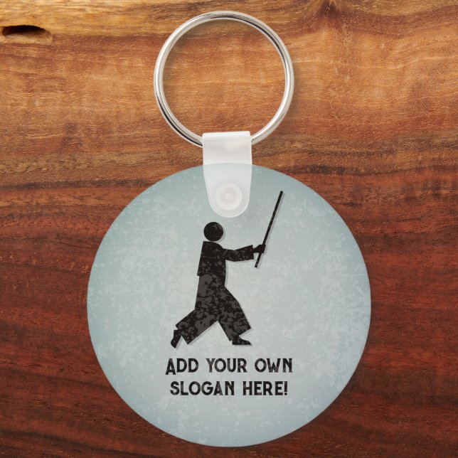 Japanese Martial Arts - Aikido - your custom text Key Ring (Front)