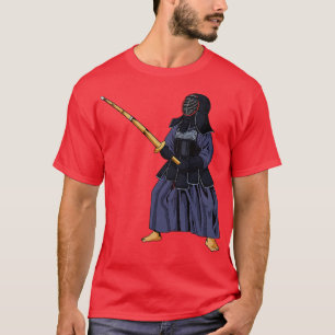 Japanese martial arts fighter doing kendo T-Shirt