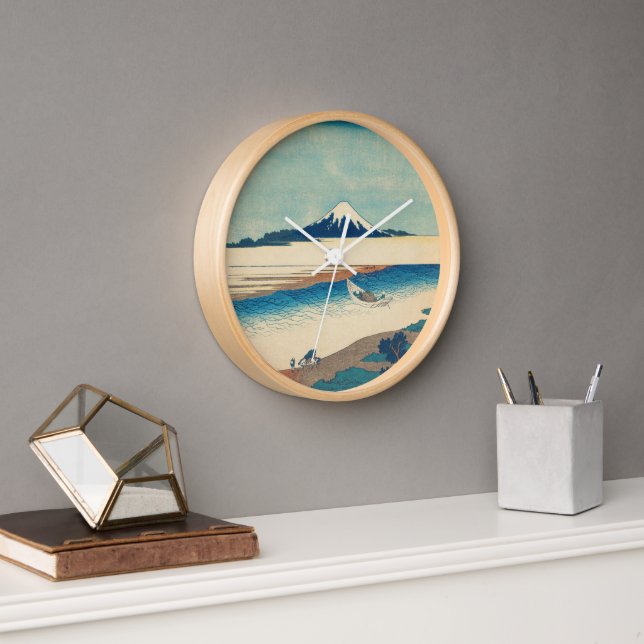 Japanese Master Woodblock Art Wall Clock (Office)