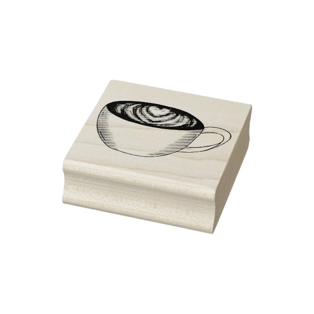 Japanese Matcha Green Tea Latte Teacup Foodie Rubber Stamp (Stamp)