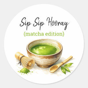 Japanese Matcha Lover Funny Matcha Green Tea  Classic Round Sticker