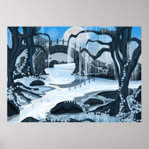 Japanese Meditation Garden Poster